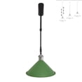 thumbnail image 1 of FSLiving Adjustable Height Track Pendnat Light J-Type Macaron Retractable Track Spotlight with Telescoping Rod Adjustable Gimbaled Lamp-Post Juno Track DIY Cover Lamp, Green - 1 Light, 1 of 7