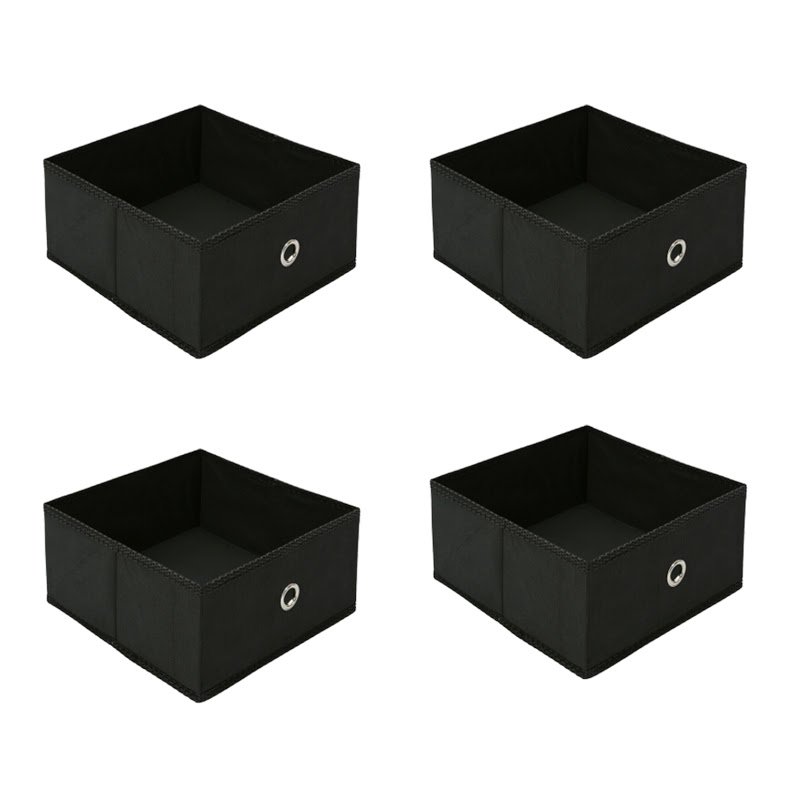 Foldable Storage Bins Cubes Fabric Cubby Basket Drawers Organizer, 4