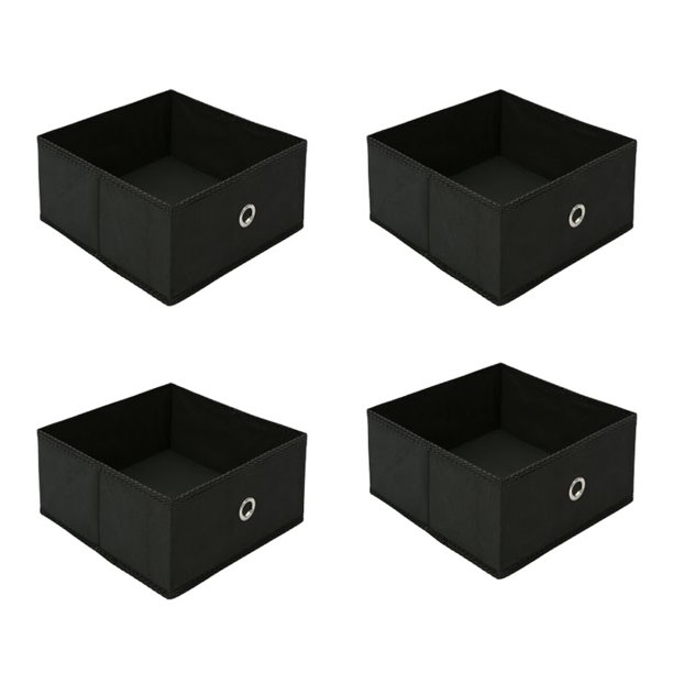 Foldable Storage Bins Cubes Fabric Cubby Basket Drawers Organizer, 4