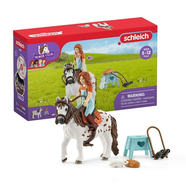 Playset Schleich Horse Club Mia y Spotty, 9 piezas, de 5 a 12 años