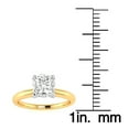 thumbnail image 4 of SuperJeweler 1 Carat Cushion Cut Moissanite Solitaire Engagement Ring in 14 Karat Yellow Gold, 4 of 6