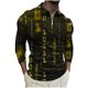 thumbnail image 1 of Hombres Sudaderas de Suéter Solapa Rayas Cremallera de Manga Corta Superior, Deportes Casual para el Uso Al Aire Libre, 1 of 5