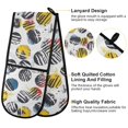 thumbnail image 4 of Dailycode Double Sided Oven Mitt with Loop Heat Resistant Kitchen Long Potholders 7" x 35" Sport Balls, 4 of 6