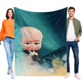 thumbnail image 1 of Bebé Jefe: Niño Blanco anti-pilling, suave, ligera, esponjosa y acogedora de lujo para hogar y cocina – Perfecta para niños y adultos,130X150cm, 1 of 6