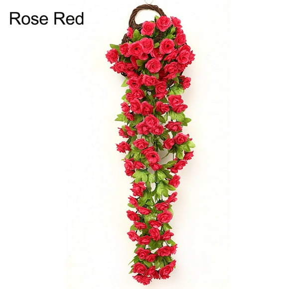 Artificial Rose Flowers Fake Plants Decor Hanging Outdoor Home Garden