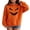 Orange, variant on Coerni Girls Hoodie Halloween Jack-O'-Lantern Orange Hooded Pullover Soft Waffle Knit Sweatshirt with Kangaroo Pocket Kids Fall Versatile Top