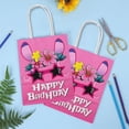 thumbnail image 5 of 16Pcs Cute Cartoon Blue Pink Birthday Party Gift Bags/Candy Boxes, Tote Bags,Hawaiian Party Favor Bags with Handles for Cartoon Animation Theme Party Decoration Supplies, 5 of 5