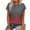Volcanic red and gray print, variant on Womens Printed Style Tops Short Sleeve Shirts Crew Neck Cute Trendy Basic Tunic