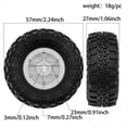 thumbnail image 3 of Juego de 4 Ruedas con Bloqueo de Cuentas de 57 mm y 1 Pulgada para TRX4M SCX24 AX24 FCX24 FCX24M 1/18 1/24 RC Crawler Car, Color ., 3 of 5