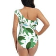 thumbnail image 5 of Cauagu Cartoon Turtle Print Women's Sexy One Piece Swimsuits One Shoulder Ruffle Tummy Control Bathing Suit Slimming Swimwear-X-Large, 5 of 6