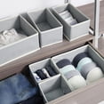thumbnail image 3 of Xiao Hua 6 cajas de almacenamiento para organizar la despensa, perfectas para baño, armario, cocina, nevera y armario. 28 x 28 x 11 cm (gris claro)., 3 of 4