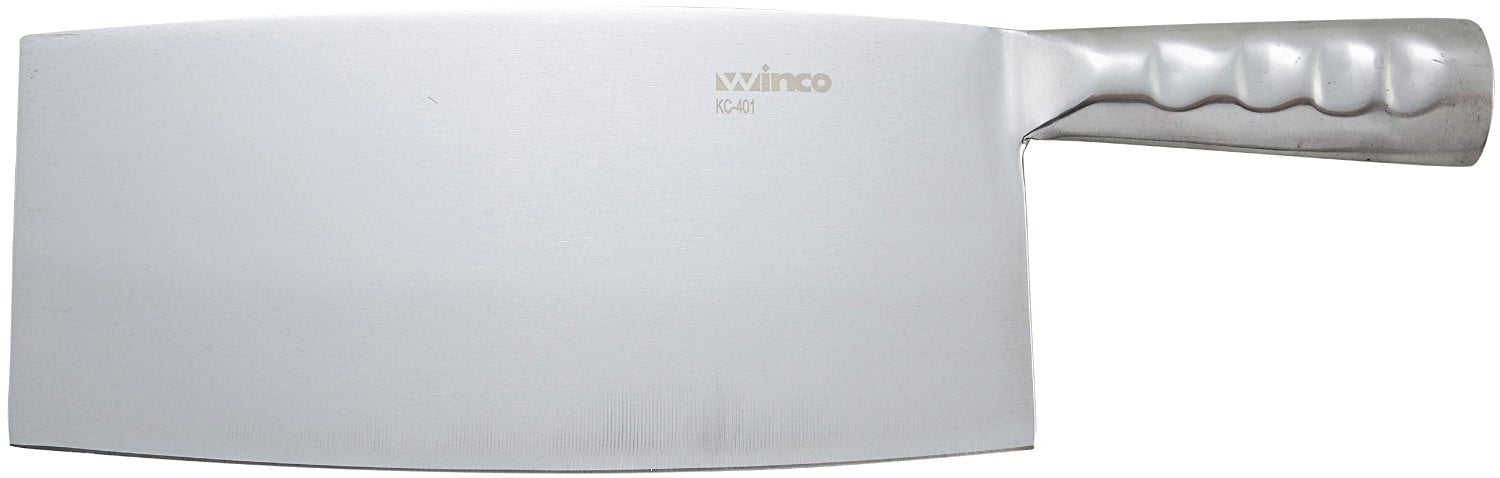 Chinese Cleaver with Stainless Steel Handle, Ship from USA,Brand Winco by