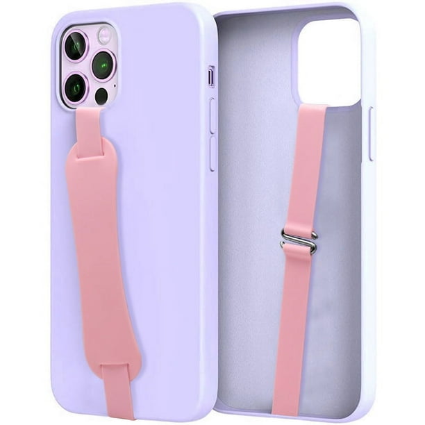 Funda de silicona para teléfono móvil sencilla, funda para teléfono móvil, correa de muñeca portátil, cuerda elástica de silicona