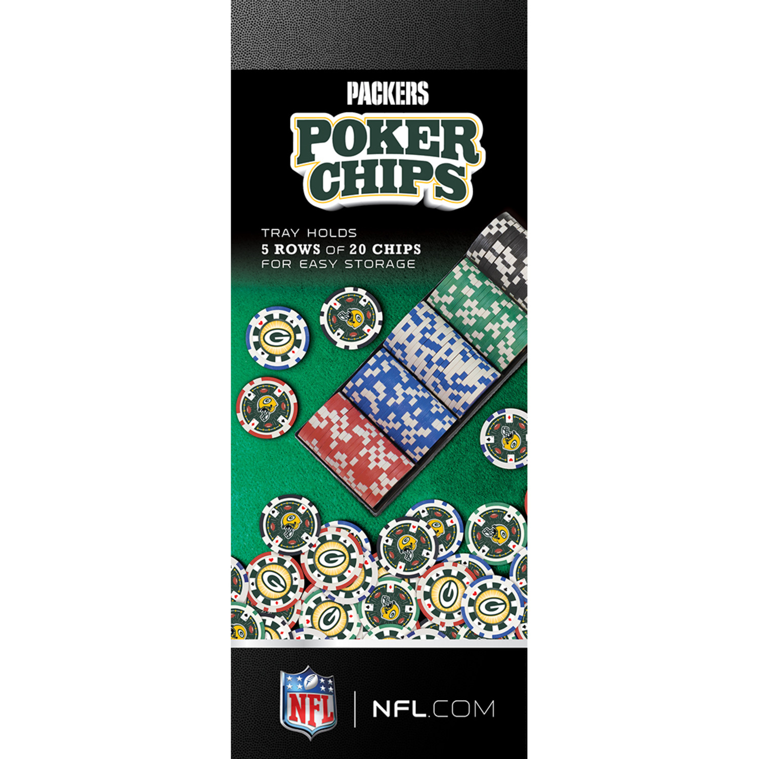 MasterPieces Casino Style 100 Piece Poker Chip Set - NFL Green Bay Packers - image 5 of 6