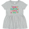 thumbnail image 3 of Inktastic Mimi and Papa Love Me Girls Baby Dress, 3 of 5