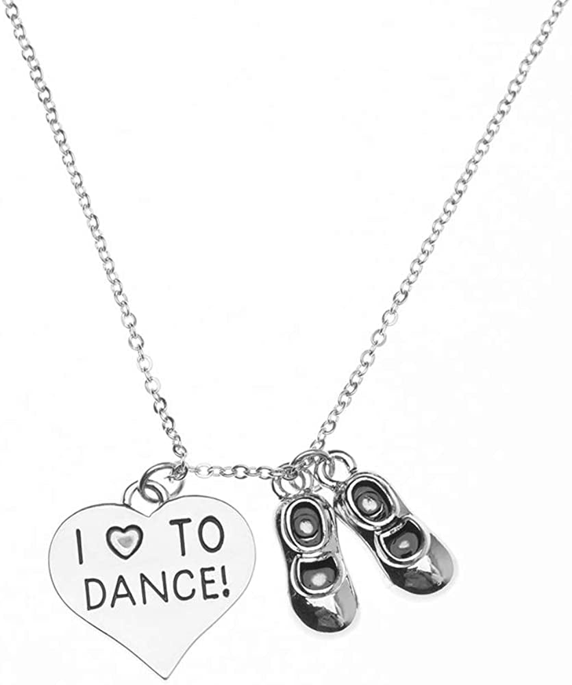 Sportybella Tap Dance Necklace Tap Dance Jewelry, Love Dance Necklace