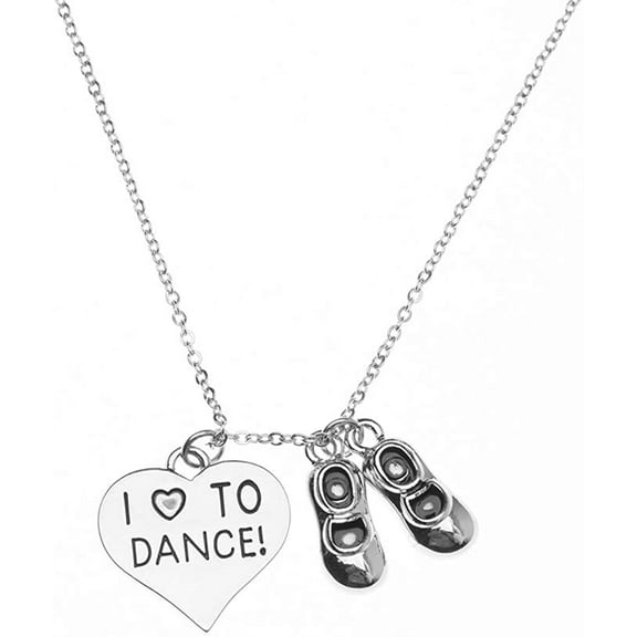Sportybella Tap Dance Necklace - Tap Dance Jewelry, Love Dance Necklace for Dancers, Dance Recitals, Dance Teams & Dance Teachers