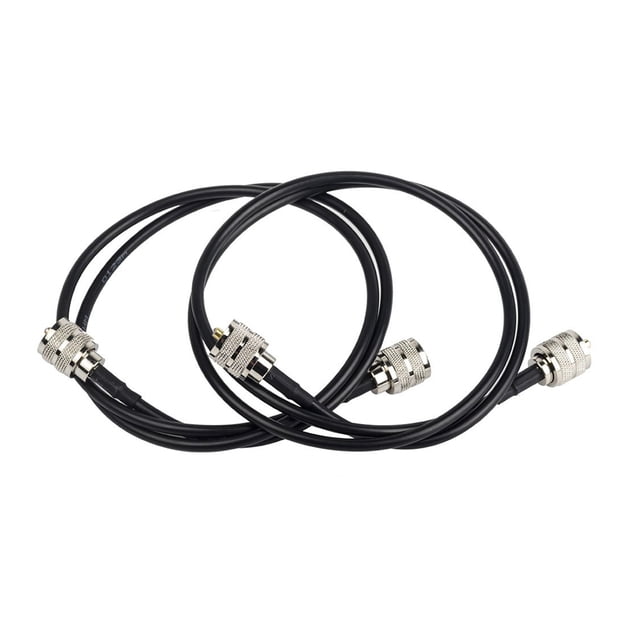 Rg58 Coax UHF PL259 Macho a macho Cable de antena 1m RF Coaxial Cable Adapter Assembly 2 Piezas Inevent EL1413-00