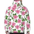 thumbnail image 3 of Bingfone Rose Flowers Men's Drawstring Hoodie Long Sleeve Pocket Sweatshirts-4X-Large, 3 of 6