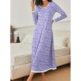 thumbnail image 2 of Avidlove Long Nightgown for Women Long Sleeve Nightshirt Full Length Sleepwear Soft Loungewear S-4XL, 2 of 6