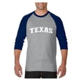 thumbnail image 1 of MmF - Mens Raglan Sleeve Baseball T-Shirts, up to Size 3XL - Texas, 1 of 4