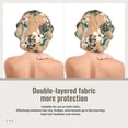 thumbnail image 2 of Yiaed Tropical Leaves Flower Print Satin Bonnet Silk Bonnet Hair Bonnet for Sleeping Hair Bonnets, 2 of 6