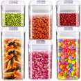thumbnail image 1 of Piece Set Food Storage Jars with Airtight Lids, BPA Free Shelf Stable Clear Plastic Containers, Food Storage Containers for Cereals Nuts Dry Supplies, 1 of 5