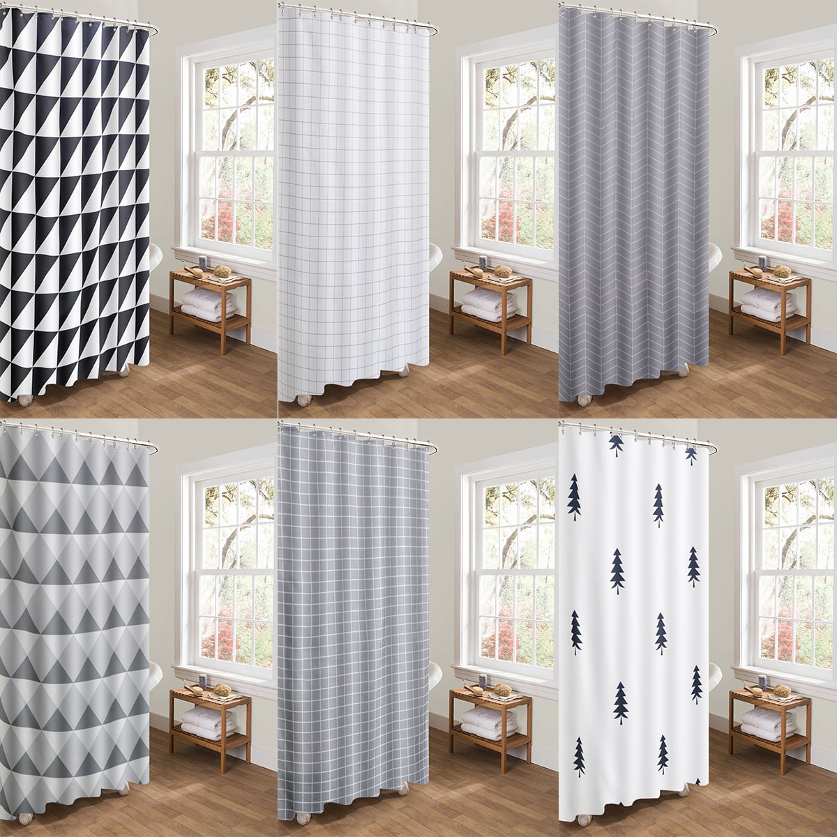 Latest  Modern Design PEVA Bathroom Shower Curtain 180x180 