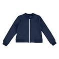 thumbnail image 4 of Mgmyaa Girls Bomber Jacket No-Hood Zip Up Jacket Long Sleeve Pockets Warm Coat for 5-14 Years, 4 of 6