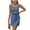 Blue, variant on DOKOTOO Womens Hollow Out Lace Dress U Neck Sleeveless Tank Dresses Basic Mini Dress