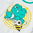 thumbnail image 7 of XUELUO Boys Athletic Shirts Summer Cartoon Dinosaur Print Round Neck Short Sleeve Casual Outdoor Comfortable Breathable Tops T Shirts Daily-Wear,White,3-4 Years, 7 of 7