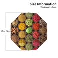 thumbnail image 3 of Pofeuu Spices And Herbs Print Leather Coasters Set of 6, Round Cups Mugs Mat Pad for Home Kitchen Heat Resistant Drink Coasters,Octagon, 3 of 7