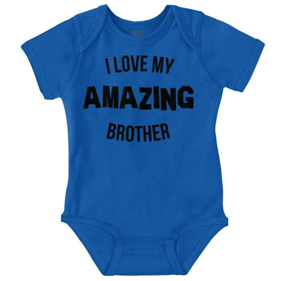 Love My Amazing Brother Cute Sibling Romper Boys or Girls Infant Baby Brisco Brands 12M