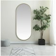 thumbnail image 3 of Elegant Decor Metal Frame Oval Mirror 30x72 Inch in Brass, 3 of 12