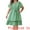 Light Green, variant on DARING DIVA Plus Size Button V Neck Midi Ruffle A Line Swing Dress 1X Black
