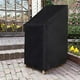 thumbnail image 2 of Funda para muebles de jardín de 2 piezas, funda protectora impermeable para sillones de patio al aire libre con cuerda ajustable (75 * 75 * 120 cm, negro), 2 of 5
