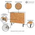 thumbnail image 4 of Manhattan Comfort Liam Sideboard made from Engineered Wood in White & Wood, 4 of 9