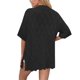 thumbnail image 4 of Manga Corta Cardigan Botón de Solapa Suelto de Punto Suéter Superior, Casual Cardigan de Manga Corta para las Mujeres Capa de Moda, 4 of 7