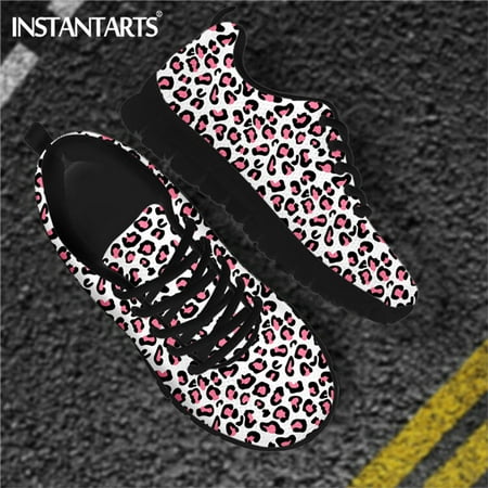 

Woman Sneaker Flats Casual Shoes For Women 2021 Pink Cheetah Leopard Print Lace Up Outdoor Walking Shoes Sapatos Feminino Mujer