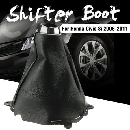 Honda Shifter - Replacement Black Manual Leather Shift Shifter Boot For shiftshifter Honda Civic Si 2006-2011