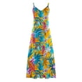 thumbnail image 4 of Viikei Dresses for Women Plus Size Summer,Women's Summer Print Casual Loose Sleevless V-Neck Dress Multicolor L, 4 of 5