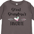 thumbnail image 4 of Inktastic Great Grandmas Favorite- Heart Great Grandchild Boys or Girls Long Sleeve Toddler T-Shirt, 4 of 5