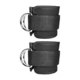 thumbnail image 3 of Kickback Ankle Straps for Cable Machines Ankle Wraps Bodybuilding Leg Straps 2 D Black No Grid, 3 of 10