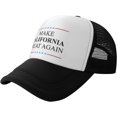 thumbnail image 1 of Make California Great Again for Unisex Baseball Cap, Breathable Mesh Adjustable Cap Black, 1 of 8