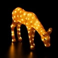 thumbnail image 4 of Northlight LED Lighted Commercial Grade Acrylic Feeding Reindeer Outdoor Christmas Decoration - 22", 4 of 9