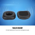 thumbnail image 3 of 2PCS Remplacement Haedset Oreille Pad, Couverture Haedset Noir avec Matériau Éponge pour le Remplacement pour l'Extérieur, 3 of 8
