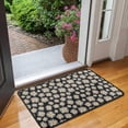 thumbnail image 2 of Black Daisy Flower Pattern Door Rugs,Washable Non Slip Door Mats Indoor,Decorative Door Mats,Entry Mat Indoor for Entrance,Bedroom,Kitchen,Bathroom,30"x17", 2 of 6
