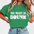 thumbnail image 2 of Short Sleeve Shirt for Women Trendy Y2k Style Casual Summer T Shirts Crewneck Comfy Basic Tee Top Green XXL, 2 of 5