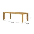 thumbnail image 5 of Coco 87 Inch Modern Dining Table, Acacia Wood Chamfered Block Legs, Brown, 5 of 5