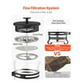 thumbnail image 3 of French Press Coffee Maker, 34oz Borosilicate Glass, Stainless Steel Filter, 3 of 9